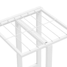 Vidaxl Stojalo za rože 5-nadstropno 43x22x98 cm bela kovina