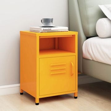 Vidaxl vidaXL Nočna omarica gorčično rumena 35x35x51 cm jeklo