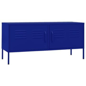 Vidaxl TV omarica mornarsko modra 105x35x50 cm jeklo