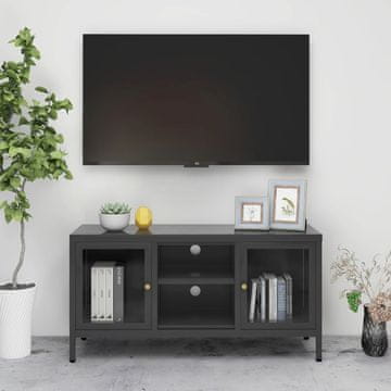 Vidaxl vidaXL TV stojalo antracitno 105x35x52 cm jeklo in steklo