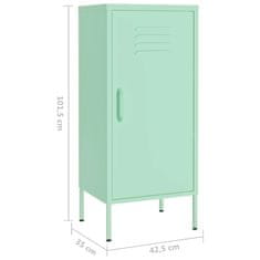 Vidaxl Omara za shranjevanje mint zelena 42,5x35x101,5 cm jeklo