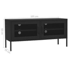 Vidaxl TV omarica črna 105x35x50 cm jeklo