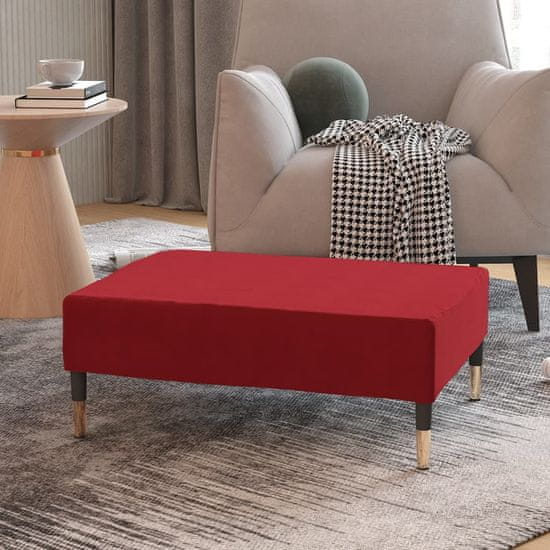 Vidaxl Stolček za noge vinsko rdeč 78x56x32 cm žamet
