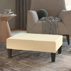 Greatstore Stolček za noge krem 78x56x32 cm umetno usnje