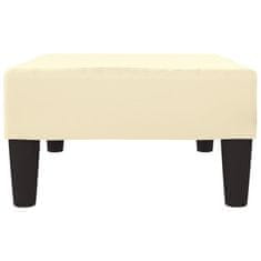 Greatstore Stolček za noge krem 78x56x32 cm umetno usnje
