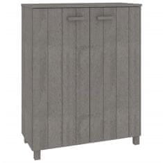 Vidaxl Omara za čevlje HAMAR svetlo siva 85x40x108 cm trdna borovina