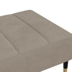 Vidaxl Stolček za noge svetlo siv 78x56x32 cm žamet