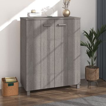 Vidaxl vidaXL HAMAR Omarica za čevlje svetlo siva 85x40x108 cm masivna borovina