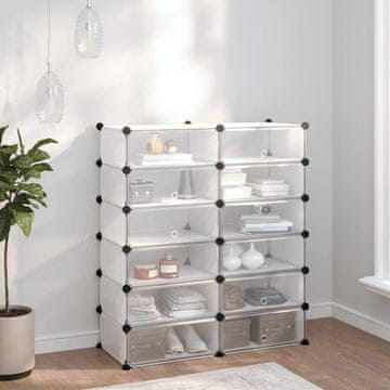 Vidaxl vidaXL Stojalo za čevlje prozorno 94,5x36,5x106 cm PP