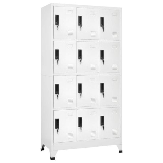 Vidaxl Zapiralna omara, bela, 90x45x180 cm, jeklena