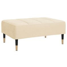 Vidaxl Stolček za noge krem 78x56x32 cm žamet