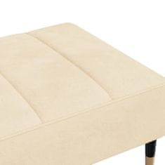 Vidaxl Stolček za noge krem 78x56x32 cm žamet