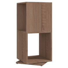 Vidaxl Vrtljiva omarica sonoma hrast 34,5x34,5x75,5 cm iverna plošča