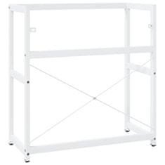 Vidaxl Kopalniški regal bel 79x38x83 cm železo