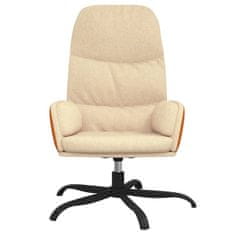 Greatstore Stol za sproščanje krem blago