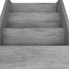 Vidaxl Otroško stojalo za revije beton. sivo 71x30x78,5 cm iverna pl.