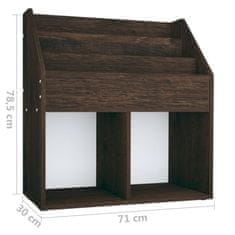 Vidaxl Otroško stojalo za revije dimljeni hrast 71x30x78,5 cm
