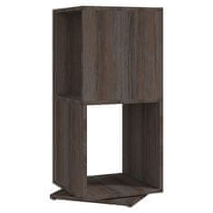 Vidaxl Vrtljiva omarica siva sonoma hrast 34,5x34,5x75,5 cm iverna pl.