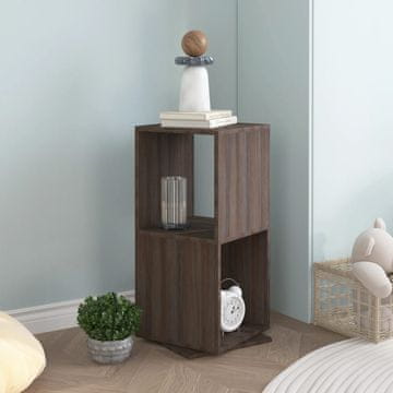 Greatstore Vrtljiva omarica siva sonoma hrast 34,5x34,5x75,5 cm iverna pl.
