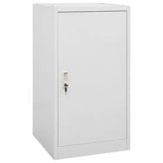 Vidaxl Omara za sedlo svetlo siva 53x53x105 cm jeklo