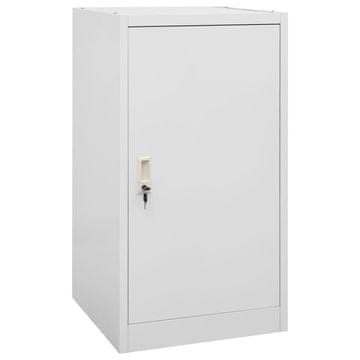Vidaxl Omara za sedlo svetlo siva 53x53x105 cm jeklo