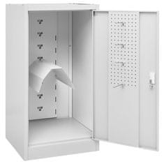 Vidaxl Omara za sedlo svetlo siva 53x53x105 cm jeklo