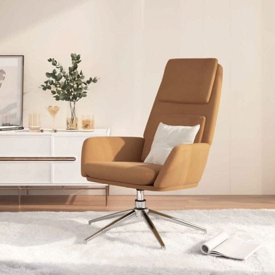 Vidaxl Stol za sproščanje taupe umetno semiš usnje