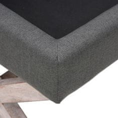 Vidaxl Stolček s prostorom za shranjevanje temno siv 110x45x49cm blago