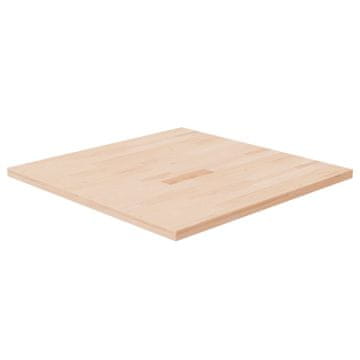 Vidaxl Kvadratna mizna plošča 70x70x2,5 cm neobdelana trdna hrastovina