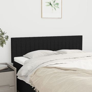 Vidaxl vidaXL Vzglavja za posteljo, 2 kosa, črna, 72x5x78/88 cm, blago