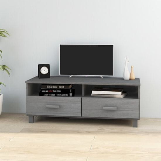 Vidaxl TV omarica temno siva 106x40x40 cm trdna borovina