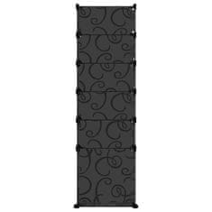 Vidaxl Stojalo za čevlje črno 94x37x125 cm PP