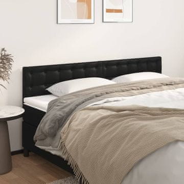 Vidaxl vidaXL Vzglavja za posteljo, 2 kosa, črna, 80x5x78/88 cm, umetno usnje