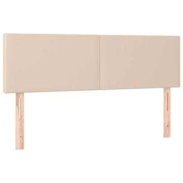 Vidaxl Posteljno vzglavje kapučino 144x5x78/88 cm umetno usnje