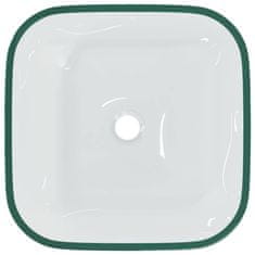 Vidaxl Stekleni umivalnik 42x42x14 cm prozoren