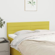 Vidaxl Posteljno vzglavje 2 kosa zeleno 72x5x78/88 cm blago