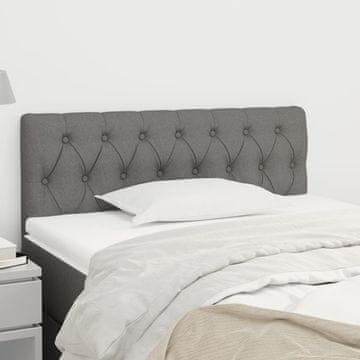 Vidaxl vidaXL Vzglavje za posteljo temno sivo 100x7x78/88 cm blago