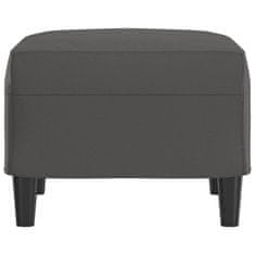 Vidaxl Stolček za noge siv 60x50x41 cm umetno usnje