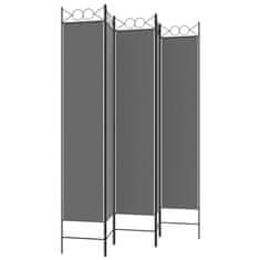 Vidaxl Paravan 5-delni antracit 200x220 cm blago