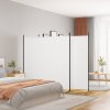 Vidaxl vidaXL 3-delna sobna pregrada, bela, 525 x 180 cm, blago
