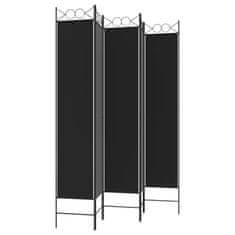 Vidaxl Paravan 5-delni 200x220 cm črno blago