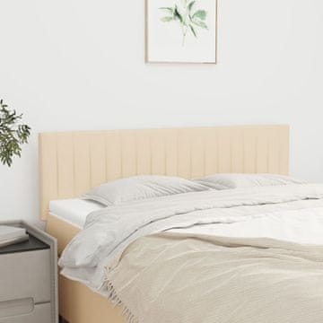 Vidaxl vidaXL Vzglavja za posteljo, 2 kosa, kremna, 72x5x78/88 cm, blago