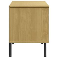 Vidaxl Regal za čevlje z nogami rjav 106x35x45 cm trden les OSLO