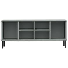 Vidaxl Regal za čevlje z nogami siv 106x35x45 cm trden les OSLO