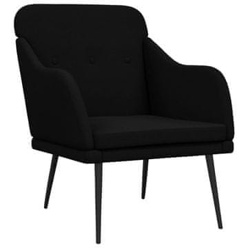Vidaxl Fotelj črn 63x76x80 cm blago