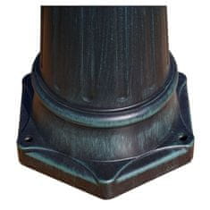 Vidaxl Stoječa vrtna svetilka 230 cm temno zelena/črna aluminijasta