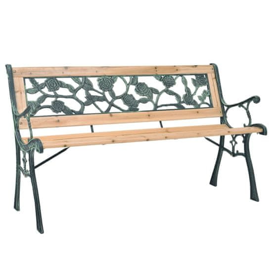 Vidaxl Vrtna klop 122 cm lesena