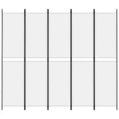 Vidaxl Paravan 5-delni 250x220 cm črno blago