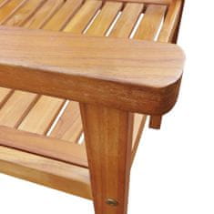 Greatstore Vrtni stoli 2 kosa trden akacijev les rjave barve