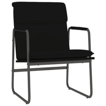 Vidaxl Počivalnik črn 55x64x80 cm umetno usnje